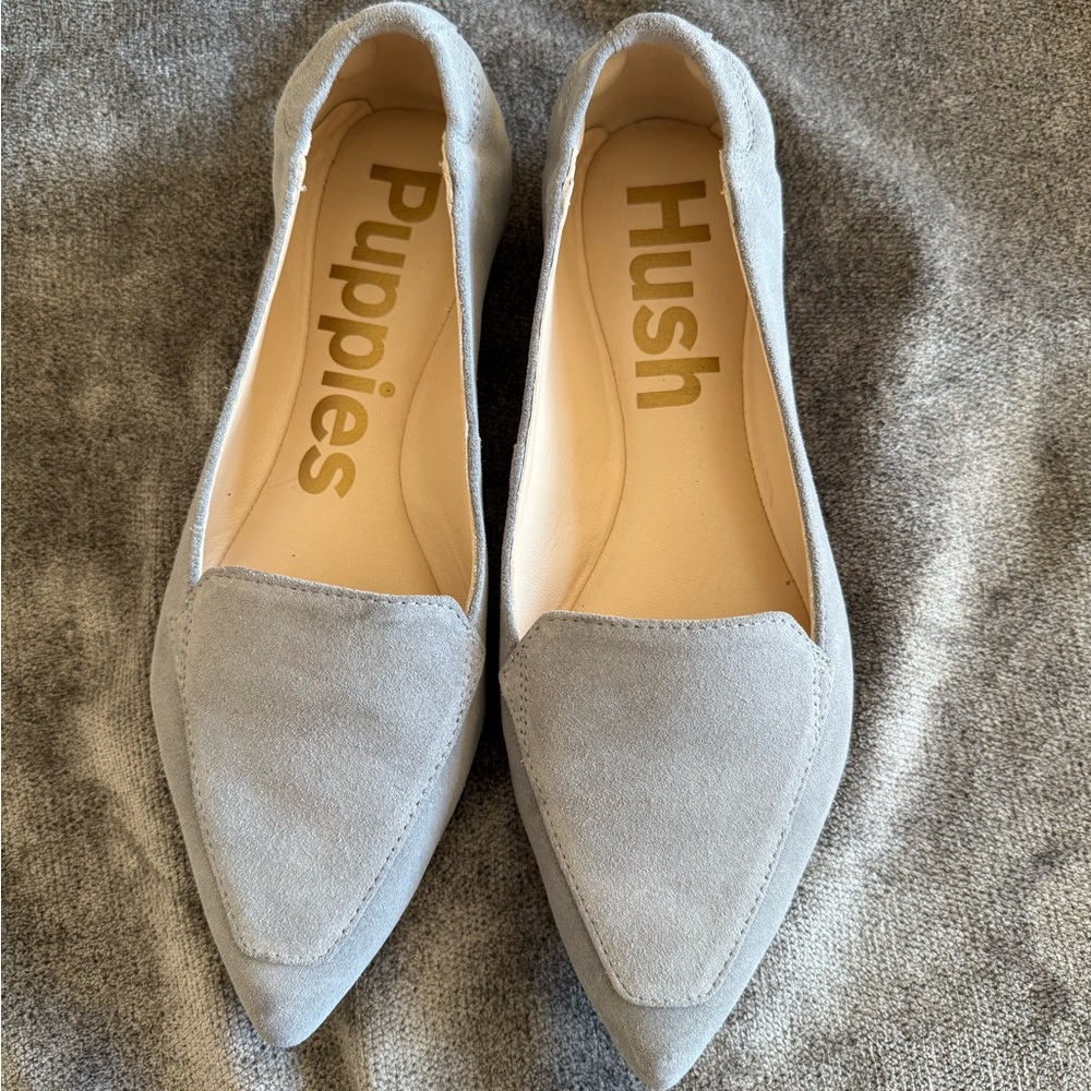 Hush Puppies Women's Light Gray Flats